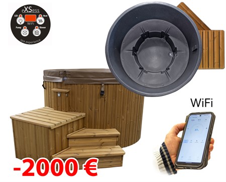 TOPSPA XS WIFI, INSULATED WHIRLPOOL, BLACK MARBLE